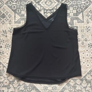Black V-Neck Sleeveless Top